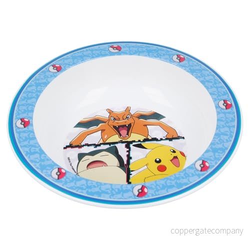 Mikrofibersäker barnskål. BPA fri Pokémon Distorsion, blå 8412497080465