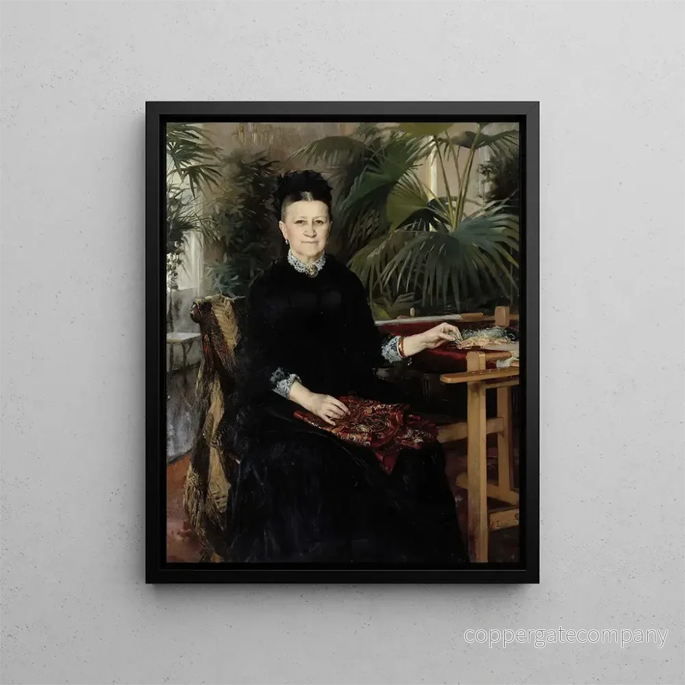 Målning Portrait De Mme Anna Sinebrychoff - Albert Edelfelt | Konsttryck
