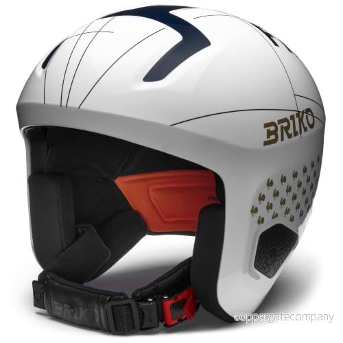 Briko, HELMET Unisex vuxen, SHINY WHITE TANGAROA BLUE GOLD, M 8055160851582