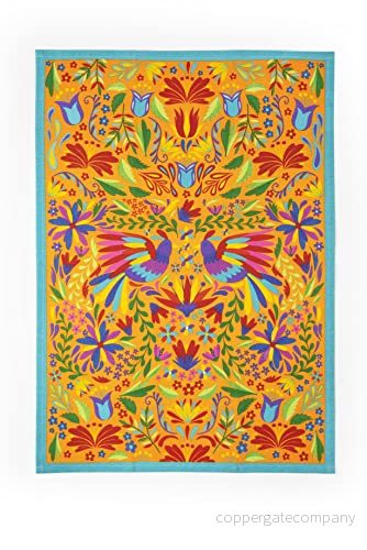 Excelsa Mexican Flowers kökshandduk 100% bomull, Cm. 70 x 50, med knapphål 8004976666415