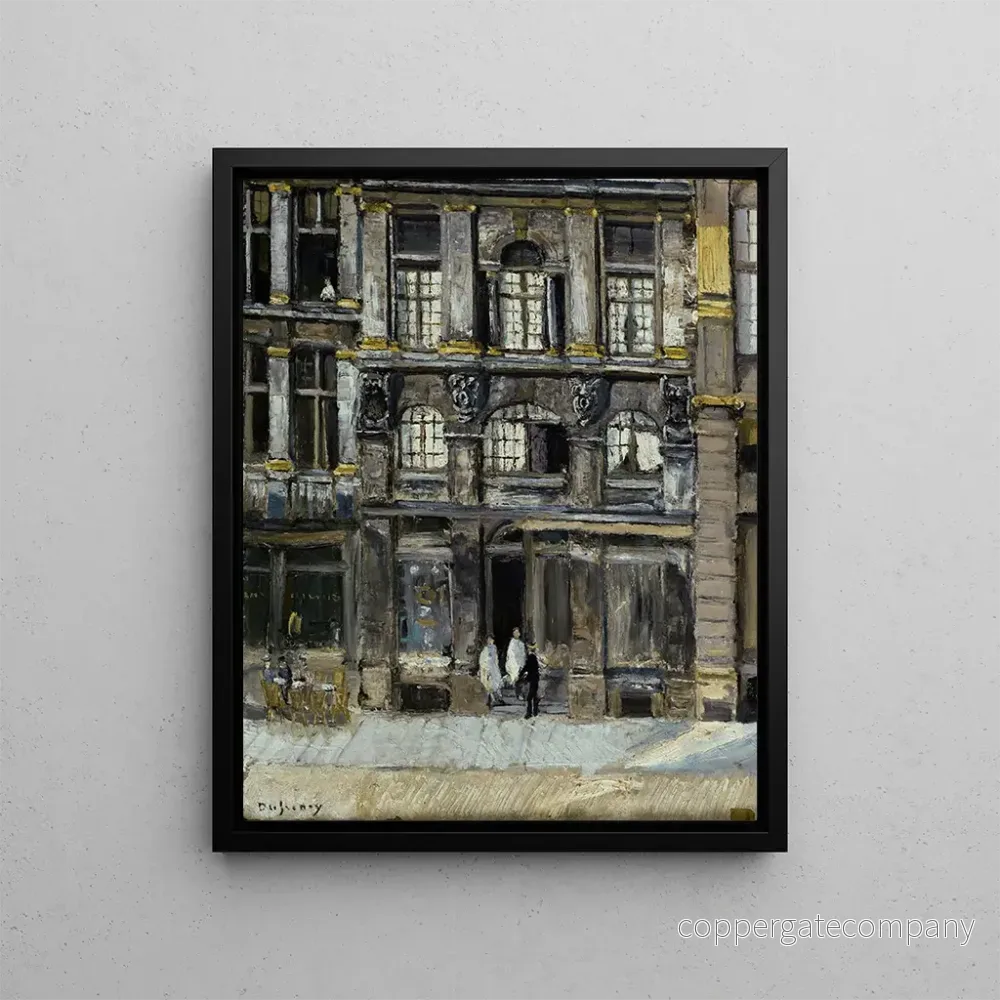 Målning av Victor Hugo på Grand-Place i Bryssel 1851 och 1852 - Georges Dufrénoy | Konsttryck