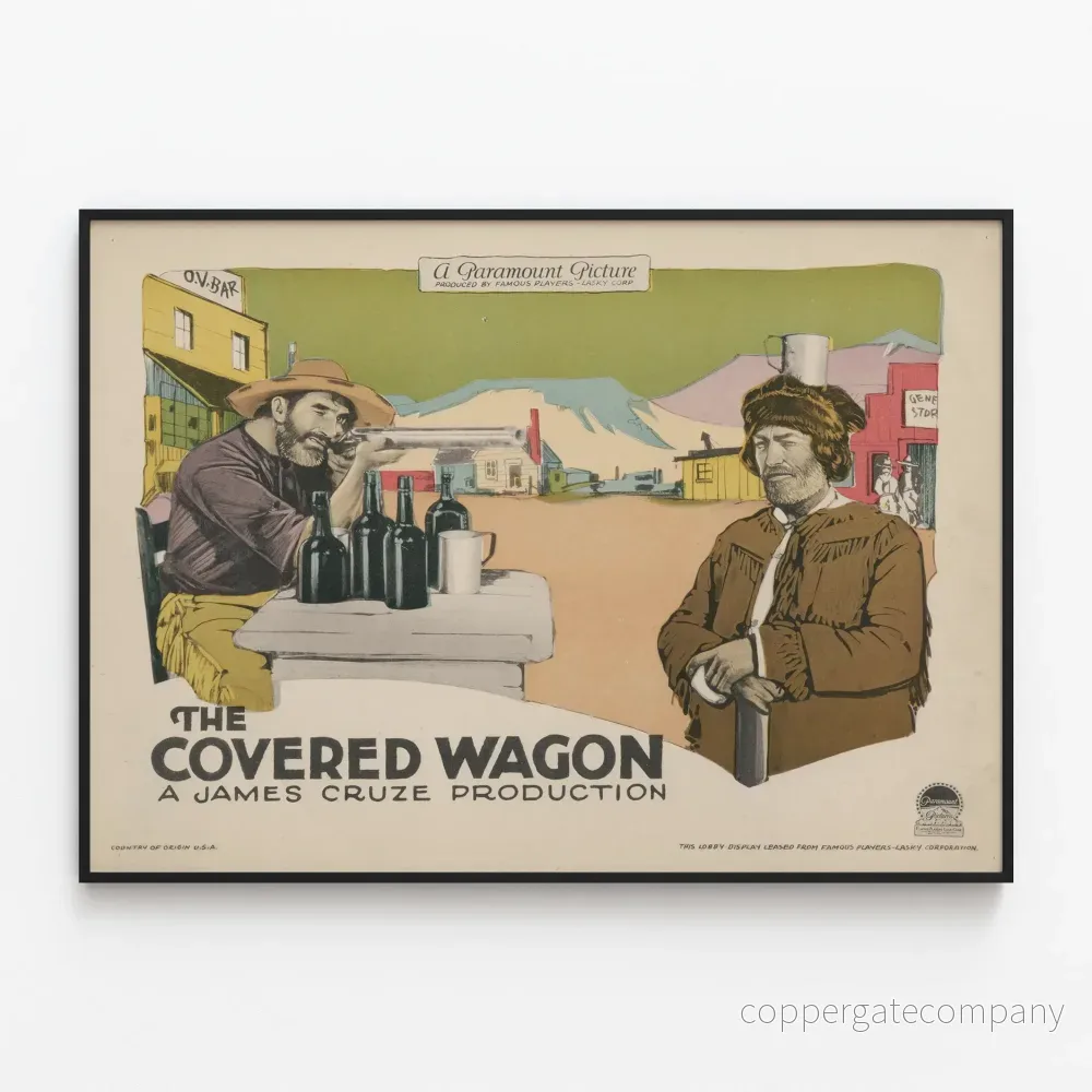 Vintage västernposter The Covered Wagon