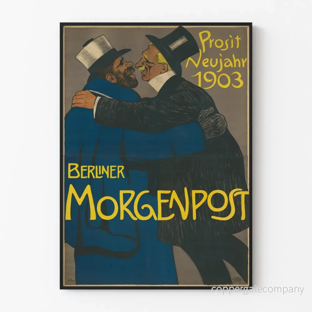 Vintageposter Berliner Morgenpost Nyår 1903