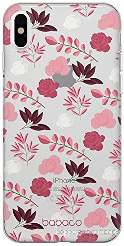 ERT GROUP mobiltelefonfodral för Apple Iphone XS Max originalt och officiellt licensierat Babaco mönster Flowers 020 Vit optimalt anpassad till formen på mobiltelefonen, gedeeltelijk transparant 5903932639803