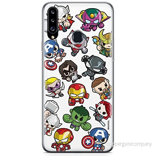ERT GROUP mobiltelefonfodral för Samsung A20S originalt och officiellt licensierat Marvel mönster Avengers 024 optimalt anpassad till formen på mobiltelefonen, fodral tillverkad av TPU plast 5904805191039