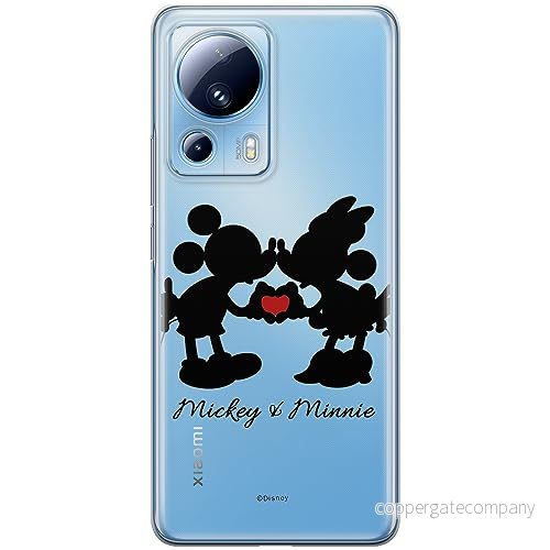 ERT GROUP mobiltelefonfodral för Xiaomi 13 LITE/CIVI 2 originalt och officiellt licensierat Disney mönster Mickey & Minnie 003 anpassad till formen på mobiltelefonen, gedeeltelijk transparant 5905511917104