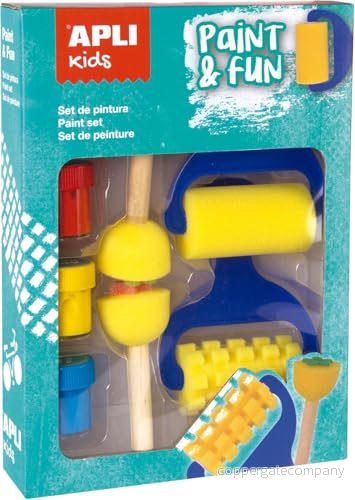 APLI Kids 15135 Set med roll, stämplar och tempera 8410782151357