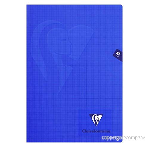 Clairefontaine 303522C En Mimesys häftad anteckningsbok A4 21 x 29,7 cm 120 små plattor med marginal vitt papper 90 g polypro omslag slumpmässig färg 3329683035220