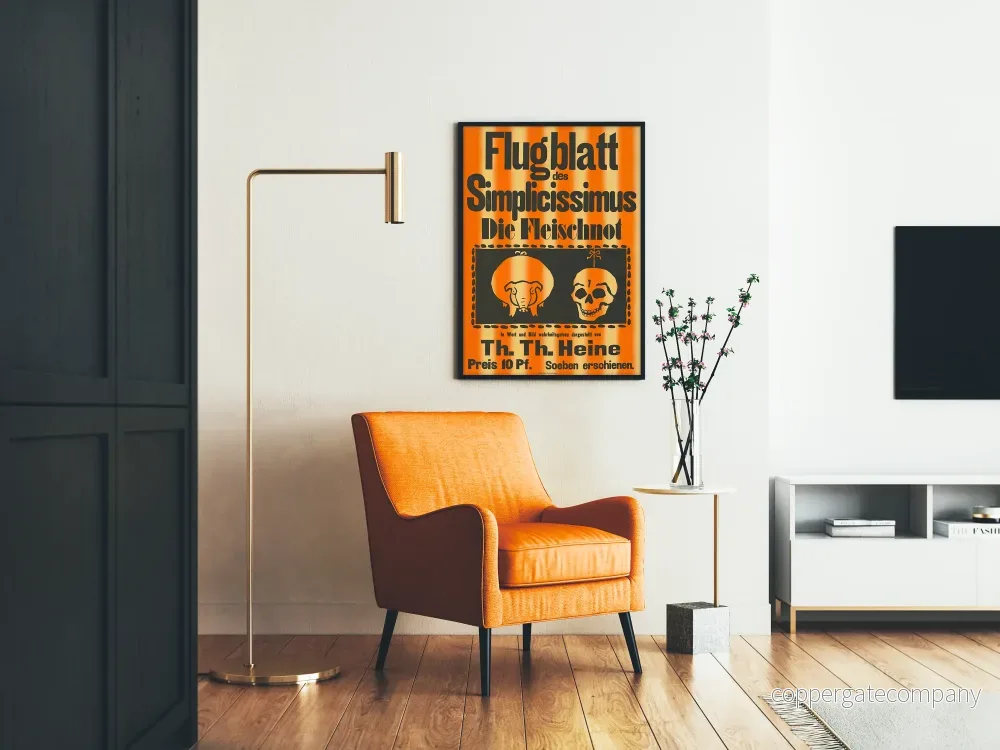 Vintageposter Flugblatt des Simplicissimus som väggdekoration - Bild 2
