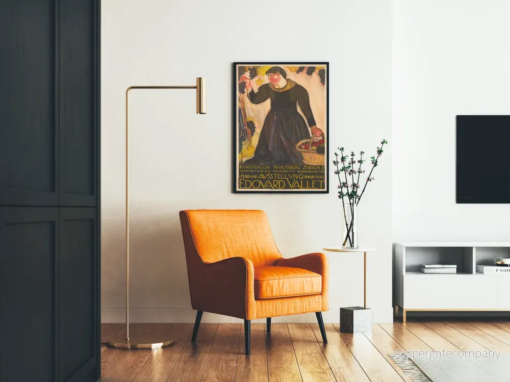 Vintageposter utställning Edouard Vallet Kunstsalon Wolfsberg Zürich 1920 - Bild 2