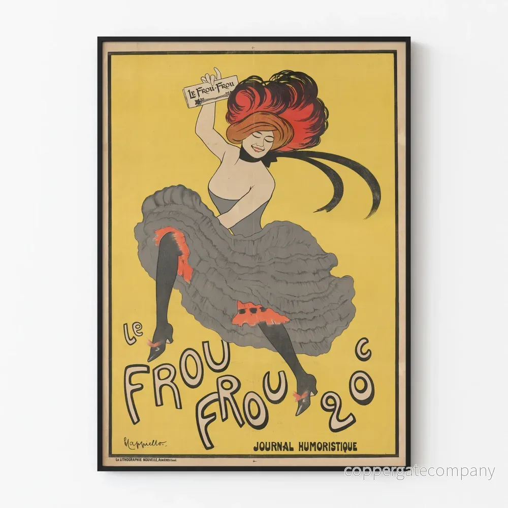 Vintageposter Le Frou-Frou konstnärlig väggdekoration