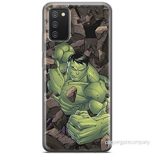 ERT GROUP mobiltelefonfodral för Samsung A02S originalt och officiellt licensierat Marvel mönster Hulk 005 Vit optimalt anpassad till formen på mobiltelefonen, fodral tillverkad av TPU plast 5903040238714