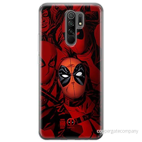 ERT GROUP mobiltelefonfodral för Xiaomi REDMI 9 originalt och officiellt licensierat Marvel mönster Deadpool 001 optimalt anpassad till formen på mobiltelefonen, fodral tillverkad av TPU plast 5903040288139