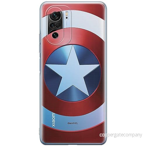 ERT GROUP mobiltelefonfodral för Xiaomi MI 11i/ REDMI K40/K40 PRO/POCO F3/ F3 PRO originalt och officiellt licensierat Marvel mönster Capitan America 025, gedeeltelijk transparant 5905511877293