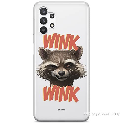 ERT GROUP mobiltelefonfodral för Samsung A32 5G originalt och officiellt licensierat Marvel mönster Rocket 003 optimalt anpassad till formen på mobiltelefonen, gedeeltelijk transparant 5903040050040