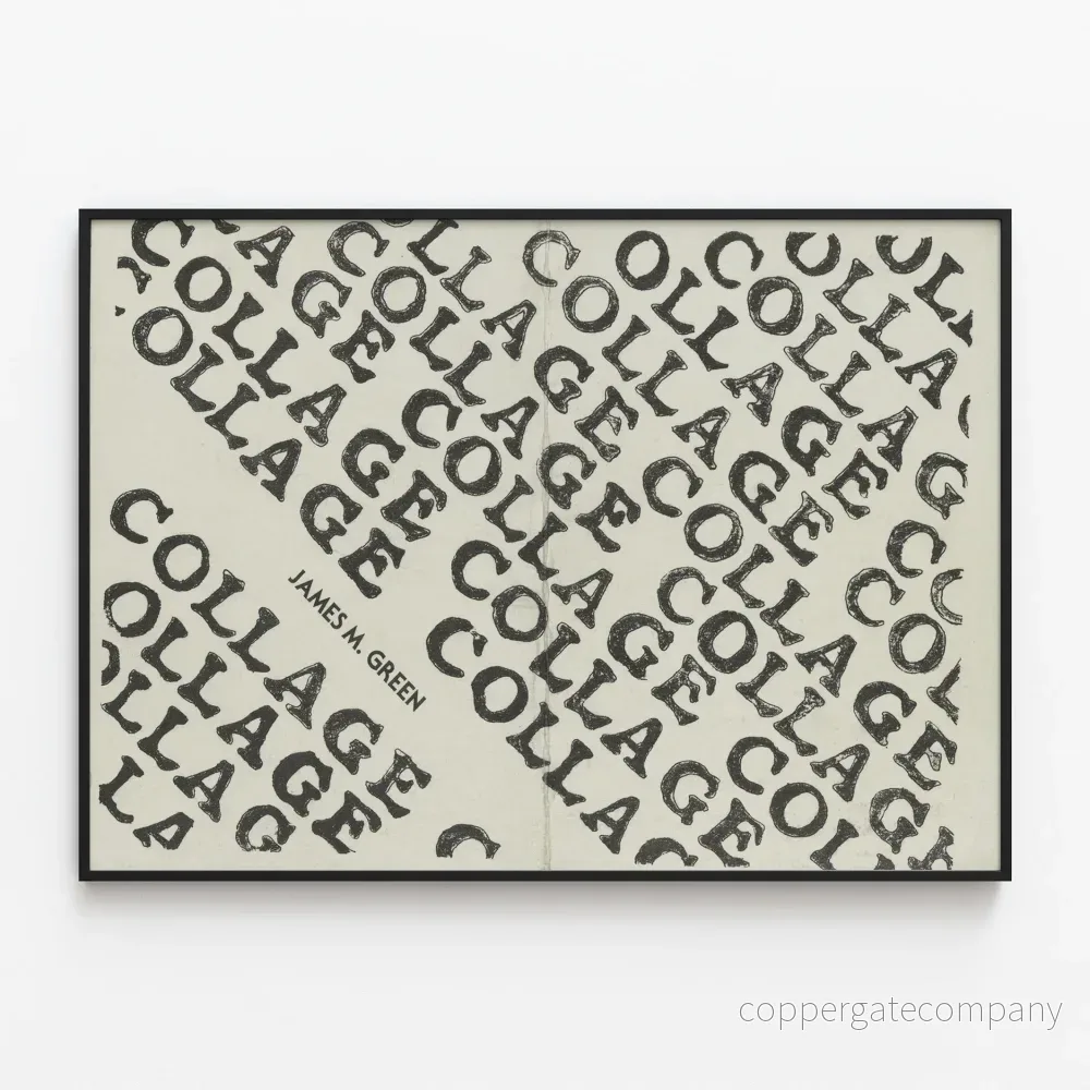 Typografisk collageposter av James M. Green