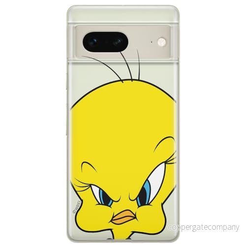 ERT GROUP mobiltelefonfodral för Google PIXEL 7 originalt och officiellt licensierat Looney Tunes mönster Tweety 002 optimalt anpassad till formen på mobiltelefonen, gedeeltelijk transparant 5905795143732