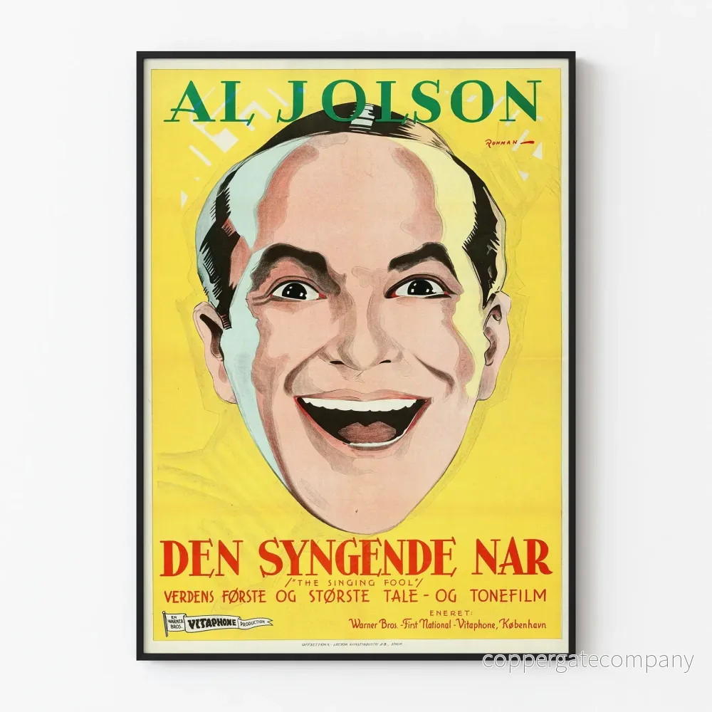 Vintage poster för väggdekoration The Singing Fool Al Jolson