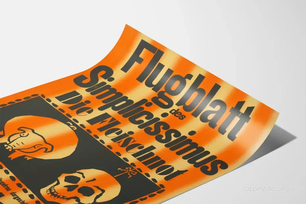 Vintageposter Flugblatt des Simplicissimus som väggdekoration - Bild 3