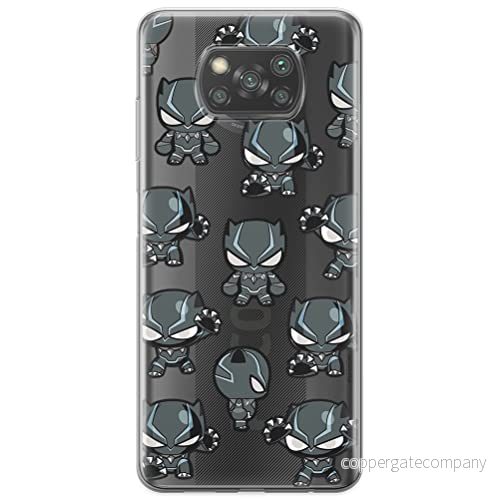 ERT GROUP mobiltelefonfodral för Xiaomi POCOPHONE X3 originalt och officiellt licensierat Marvel mönster Black Panther 016 optimalt anpassad till formen på mobiltelefonen, gedeeltelijk transparant 5904805228469