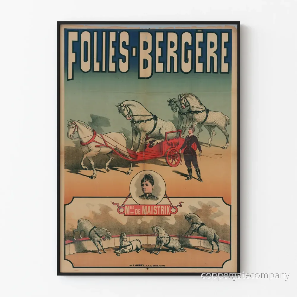 Vintageposter Folies Bergère Mademoiselle de Maistrik