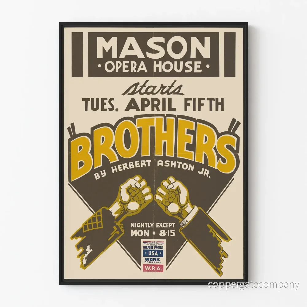 Vintageposter Brothers Théâtre Mason Opera House Vintageposter Brothers Théâtre Mason Opera House