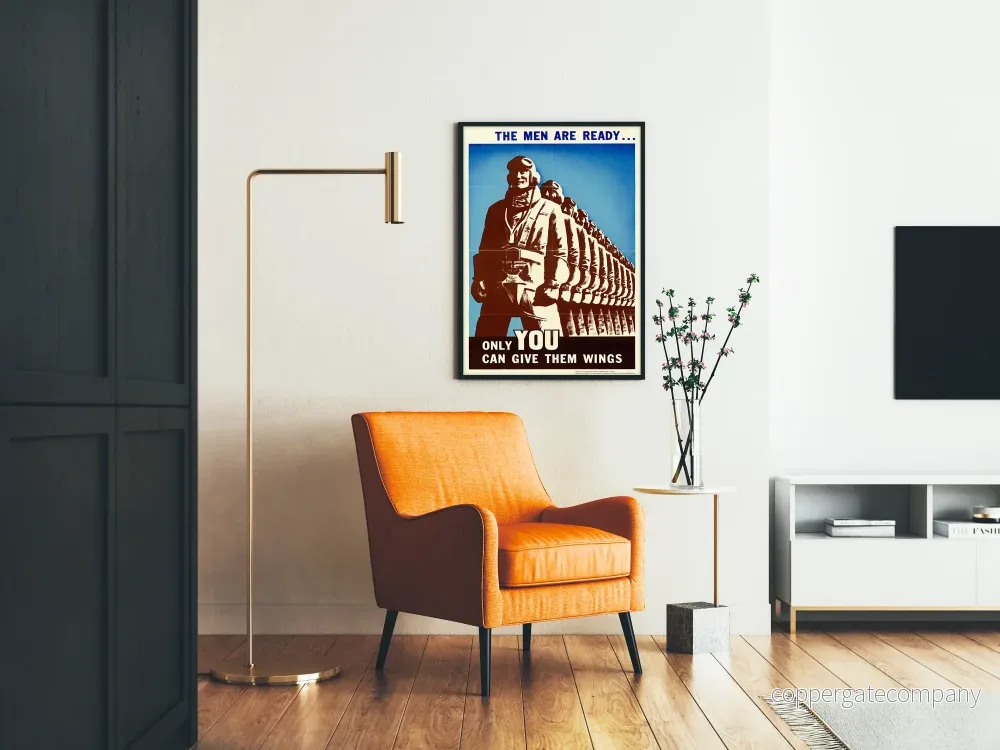 Amerikansk militär vintageposter « The Men Are Ready » - Bild 2