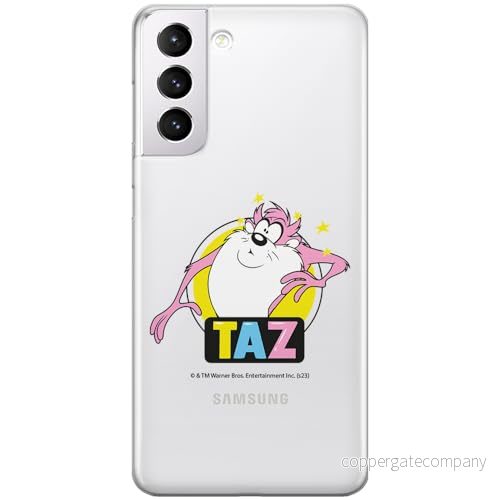 ERT GROUP mobiltelefonfodral för Samsung S21 PLUS originalt och officiellt licensierat Looney Tunes mönster Tasmanian 007 optimalt anpassad till formen på mobiltelefonen, gedeeltelijk transparant 5905795137083