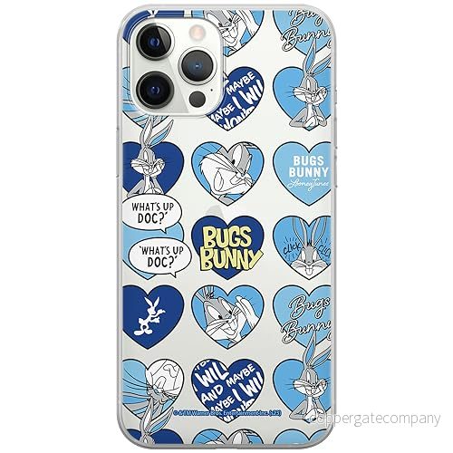 ERT GROUP mobiltelefonfodral för Iphone 12 PRO MAX originalt och officiellt licensierat Looney Tunes mönster Bugs 021 optimalt anpassad till formen på mobiltelefonen, gedeeltelijk transparant 5905795085346