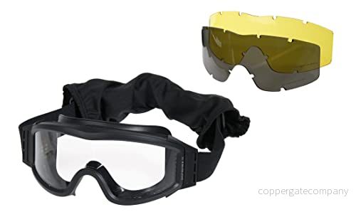 Delta Tactics Anti VAHO skyddsglasögon Svart 3 Linser Säkerhet för jakt, Vuxna Unisex, Multicolor (Multicolor), En Storlek 8434645019165