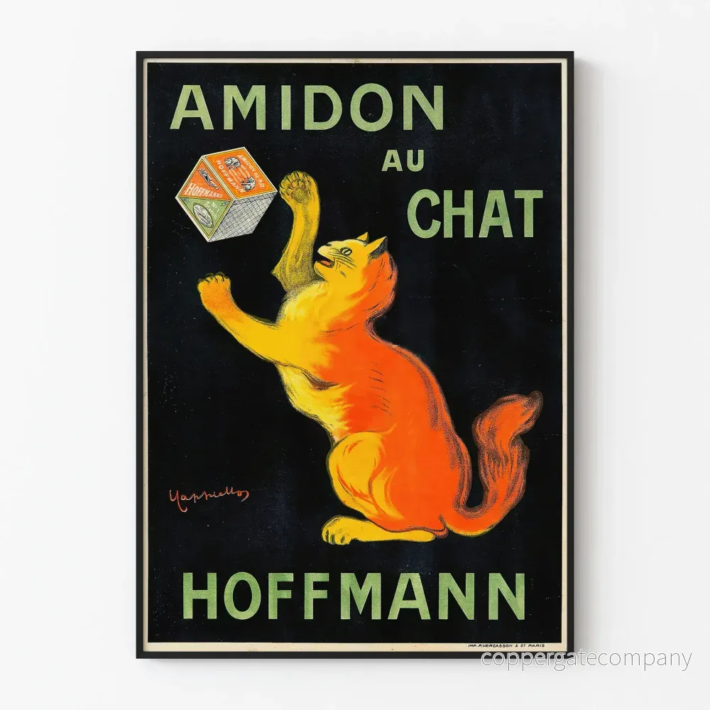 Vintageaffisch Amidon au Chat Hoffmann - Retro dekoration poster med animation