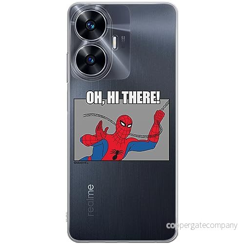 ERT GROUP mobiltelefonfodral för Realme C55 originalt och officiellt licensierat Marvel mönster Spider Man 032 optimalt anpassad till formen på mobiltelefonen, gedeeltelijk transparant 5905795008673