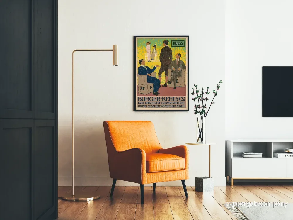 Vintageposter Burger-Kehl & Co – Elegant retro väggdekoration - Bild 2