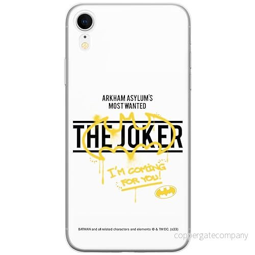 ERT GROUP mobiltelefonfodral för Iphone XR originalt och officiellt licensierat DC mönster Batman & Joker 006 optimalt anpassad till formen på mobiltelefonen, fodral tillverkad av TPU plast 5905795060237