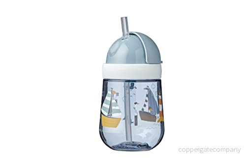 Mepal sugrörsmugg Mio småbarn från 9 månader läckagesäker drickflaska för diskmaskinssäker och BPA fri 300 ml Sailors Bay 8720294011330