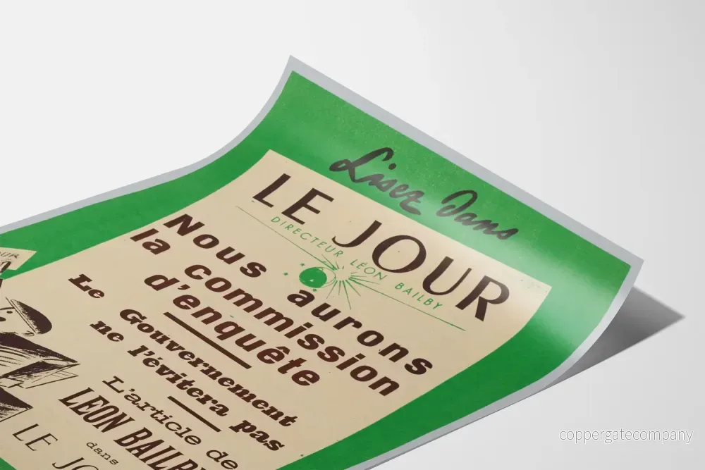Vintageposter « Le Jour - Vi kommer att ha en utredningskommitté » - Bild 3