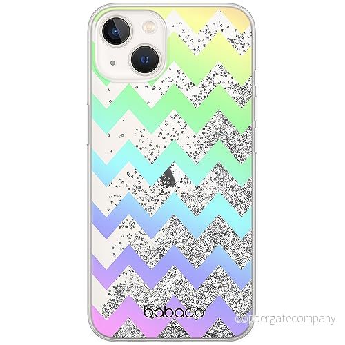 ERT GROUP mobiltelefonfodral för Apple Iphone 13 MINI originalt och officiellt licensierat Babaco mönster Zigzac 001 optimalt anpassad till formen på mobiltelefonen, med glitter overflow effekt 5905131122360