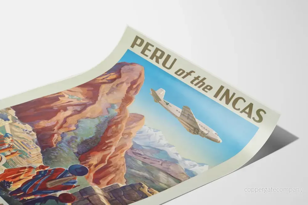 Vintageposter Peru av Inkaerna - Resa med Pan American - Bild 3