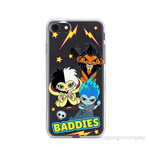 ERT GROUP mobiltelefonfodral för Iphone 7/8/ SE 2/ 3 originalt och officiellt licensierat Disney mönster Villains 004 anpassad till formen på mobiltelefonen, gedeeltelijk transparant 5905131377197