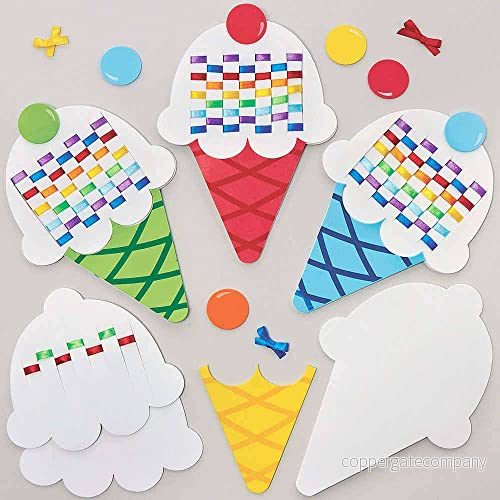 Baker Ross Rainbow Is Grädde Vävning 6 Kits för Ungar 5051174132788