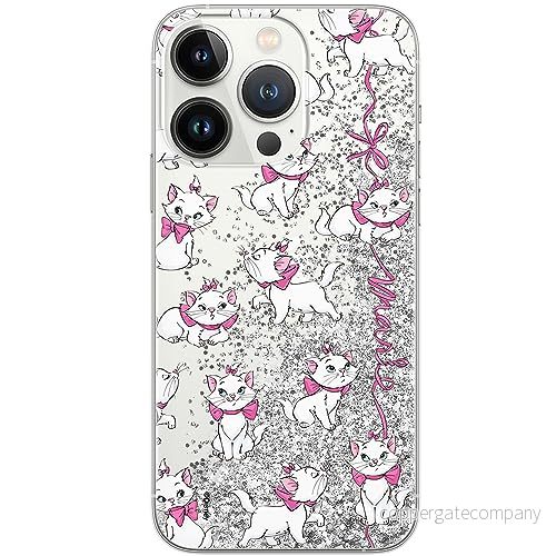 ERT GROUP mobiltelefonfodral för Apple Iphone 13 PRO originalt och officiellt licensierat Disney mönster Marie 008 optimalt anpassad till formen på mobiltelefonen, med glitter overflow effekt 5905131785503
