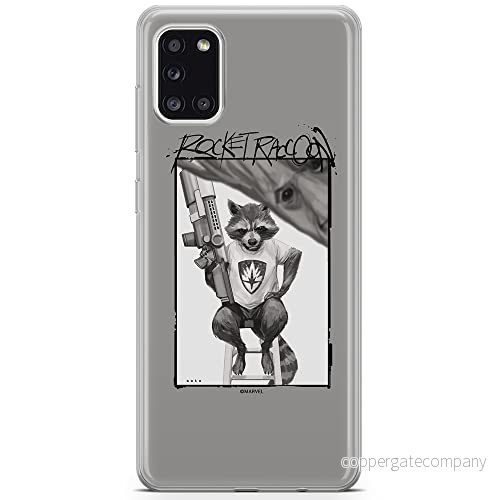ERT GROUP mobiltelefonfodral för Samsung A31 originalt och officiellt licensierat Marvel mönster Rocket 004 optimalt anpassad till formen på mobiltelefonen, fodral tillverkad av TPU plast 5903040214589