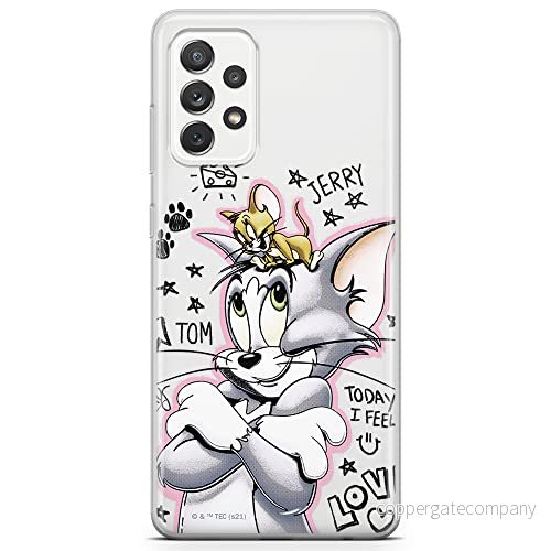 ERT GROUP mobiltelefonfodral för Samsung A72 5G originalt och officiellt licensierat Tom and Jerry mönster 004 optimalt anpassad till formen på mobiltelefonen, gedeeltelijk transparant 5904805247682