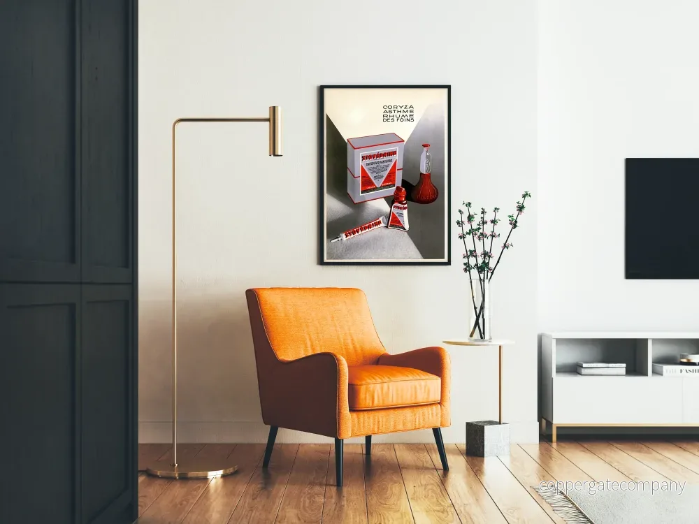 Vintage affisch Stovédine gammal medicinsk reklamposter för väggdekoration - Bild 2
