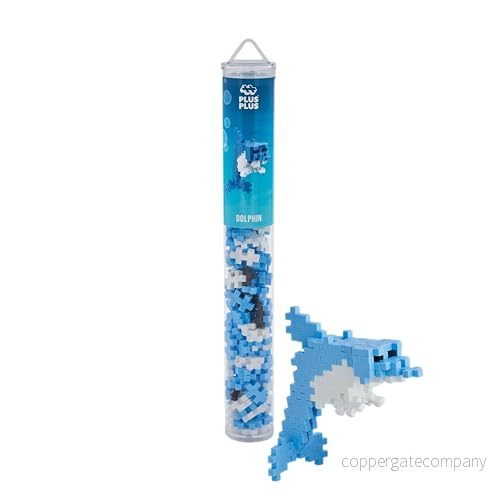 Plus 9604113 djur kreativa byggstenar tub, delfin, geniala byggleksaker, 100 delar 5710409103619