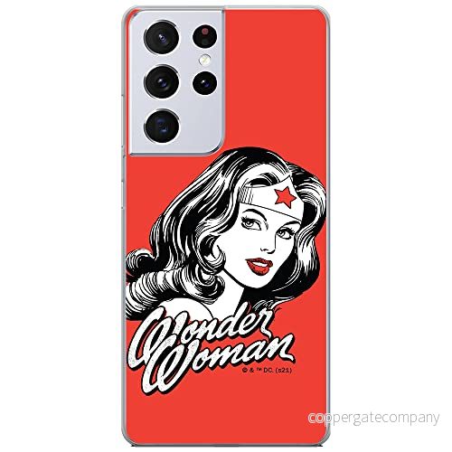 ERT GROUP mobiltelefonfodral för Samsung S21 ULTRA originalt och officiellt licensierat DC mönster Wonder Woman 023 optimalt anpassad till formen på mobiltelefonen, fodral tillverkad av TPU plast 5903932949506