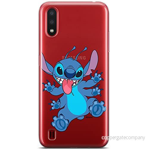 ERT GROUP mobiltelefonfodral för Samsung A01 originalt och officiellt licensierat Disney mönster Stitch 019 optimalt anpassad till formen på mobiltelefonen, gedeeltelijk transparant 5905131231499