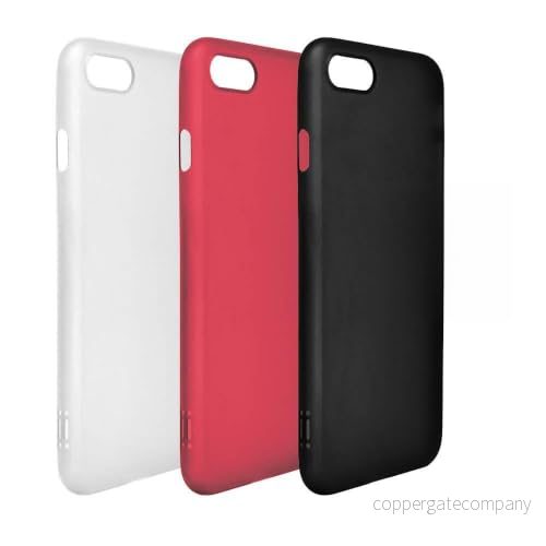Aiino 3X Z3RO Ultra Slim Mobiltelefon Cover Pack för iPhone 7, 8 och SE (2020) Skyddande Front/Bakre Top. Färgsättning: Transparent, Svart, Röd 8059015740496