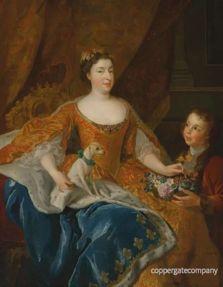 Målning Augusta Marie Jeanne de Baden-Baden hertiginna av Orléans - Alexis Simon Belle | Konsttryck - Bild 2