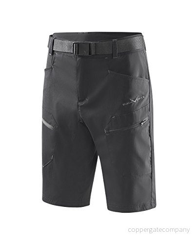 Black Crevice trekkingshorts herr I trekkingbyxor korta utomhusshorts vattenavvisande och snabbtorkande hållbara ventilerande vandringsshorts med fickor 9120075059190